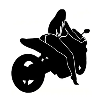 Bil styling decals sexet pige biker reflekterende vandtæt vinyl stickers til motorcykel lastbil