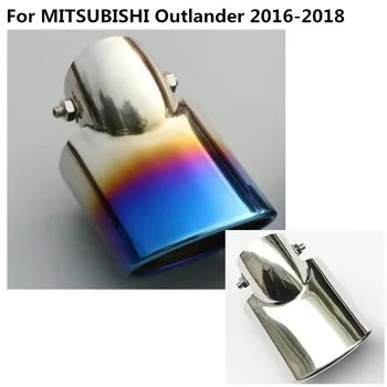 Bil Styling dække lyddæmper ydre ende rør dedikere rustfri udstødning spids hale For Mitsubishi Outlander 2016 2017 2018