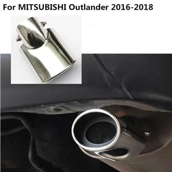 Bil Styling dække lyddæmper ydre ende rør dedikere rustfri udstødning spids hale For Mitsubishi Outlander 2016 2017 2018