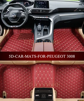 Bilens gulv måtter til Peugeot 3008 SUV 2011-2017 3D-custom fit-bil styling al slags vejr, gulvtæppe, liners fod måtter