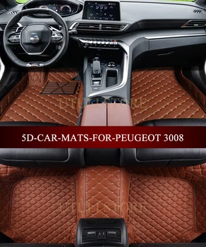 Bilens gulv måtter til Peugeot 3008 SUV 2011-2017 3D-custom fit-bil styling al slags vejr, gulvtæppe, liners fod måtter