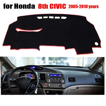 Bilens instrumentbræt dækker For Gamle Honda Civic 2005 til 2010, venstrestyret dash mat dækker Auto dashboard protector tilbehør