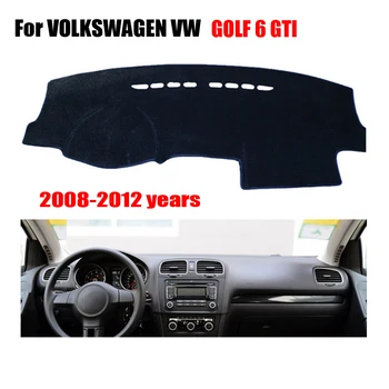 Bilens instrumentbræt dækker For VOLKSWAGEN VW GOLF 6 /GOLF 6 GTI 2008-2012 venstre hånd drev dashmat bil dash pad cover auto tilbehør