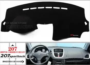 Bilens instrumentbræt pad Beskyttet mod lys mat bil bordet pad solafskærmning beskyttelse visir pad (bruges til Peugeot 207)