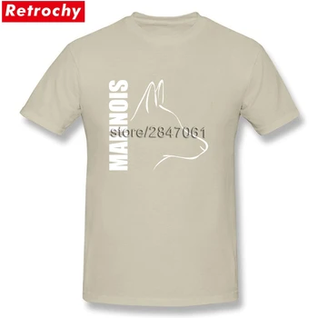 Billige Priser, Mænd er Dumme Hund Belgiske Malinois T-Shirts, Korte Ærmer Mærke Custom Design t-Shirt Herrer Tall Størrelse