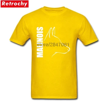 Billige Priser, Mænd er Dumme Hund Belgiske Malinois T-Shirts, Korte Ærmer Mærke Custom Design t-Shirt Herrer Tall Størrelse