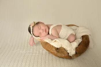 Billigste Baby Sparkedragt Nyfødte i blød mohair Nyfødt fotografering rekvisitter