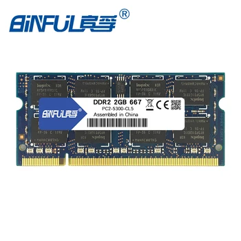 Binful 4GB(2x2GB) DDR2 PC2-5300 667mhz PC2-6400 800 mhz 4GB(Kit af 2,2X2GB for Dual Channel) Hukommelse Ram-værdiboks til Bærbar Notebook