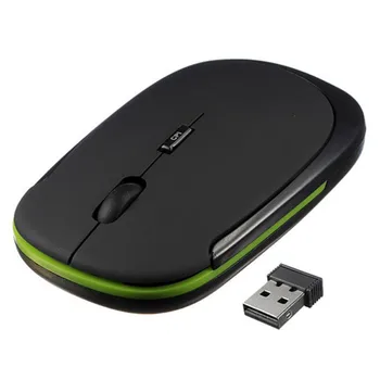 BinFul Ultra Slim U-Formet 2,4 Ghz Trådløs Mus, Mini-USB-Modtager Trådløs 1600DPI Optical Gaming Mouse Computer Mus