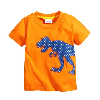 BINIDUCKLING 3 BILLEDER Baby Drenge Kort Ærme T-Shirts, Sommer-Shirt Baby Kid Børn Tøj dinosaur trykt tshirt 24M 12M 2T