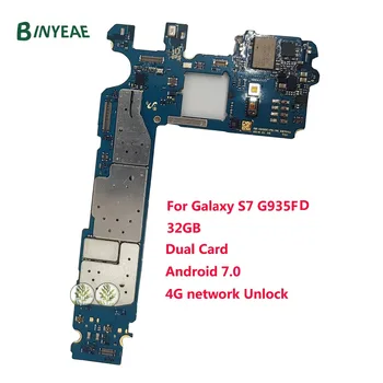 BINYEAE Erstatning For Samsung Galaxy S7 Kant G935FD Ulåst Vigtigste Bundkort 32 GB (Dual Duos-Kort), Låse op for Europa