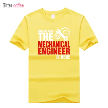 BITTER OG sommeren Mænds Design Har Ingen Frygt for Den Mekaniske Ingeniør Er Her T-Shirt kortærmet Custom T-Shirts til Mænd XS-XXXL