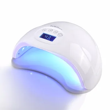 Biutee SUN5 Plus 48W UV-LED-Lampe Søm Tørretumbler Dual Hænder Søm Lampe til Hærdning For UV Gel Neglelak Med LCD-Timer Display Sensor