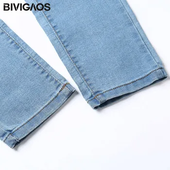 BIVIGAOS Foråret Falde Kvinder Enkle Basic Jeans Elastisk Denim Bukser Blyant Jean Bukser, Leggings Jeggings Til Kvinder Jeans Bukser