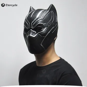 Black Panther Masker Film Fantastic Four Cosplay Mænds Latex Fest Legetøj til Halloween
