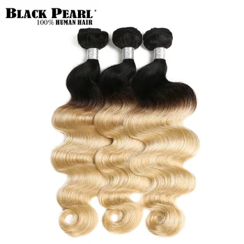 Black Pearl Præ-Farvede Ombre Brazilian Hår 3 Bundter Krop Bølge Ombre Hair Weave uforarbejdede Menneskelige Hår Extensions T1b613
