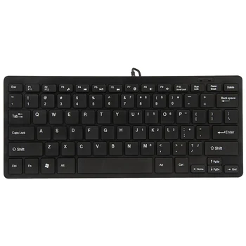 Black Ultra-tynd Rolig Lille Størrelse 78 Keys Mini Mms-USB-Tastatur Til Bærbar PC