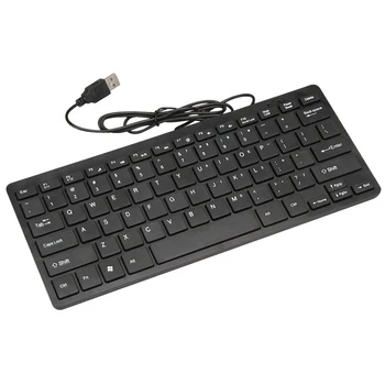 Black Ultra-tynd Rolig Lille Størrelse 78 Keys Mini Mms-USB-Tastatur Til Bærbar PC