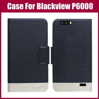 Blackview P6000 Sag Nye Ankomst 5 Farver Mode Luksuriøse Ultra-tynd Flip Læder Beskyttende Dække For Blackview P6000 Sag