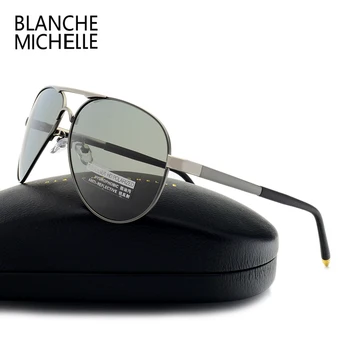 Blanche Michelle Nye solbriller mænd polariseret luksus mærke 2017 Luftfart sol briller for Kørsel med Høj Kvalitet UV400-Brillerne Mandlige