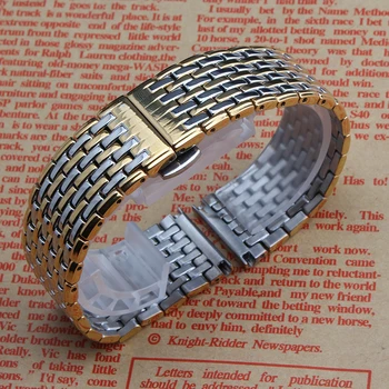 Blandede farver Sølv guld Rosegold Watchbands for quartz ure tilbehør 18mm 20mm 22mm stropper armbånd Tyndere foldespænde