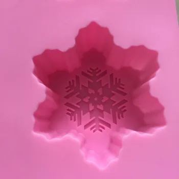 Blomst store snefnug silica gel månen formet Jul snowflake silikone håndsæbe model 6 forskellige forme af Høj Kvalitet Materiale