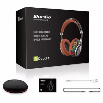 Bluedio A2 sammenklappelig bluetooth-hovedtelefoner, BT4.2 trådløse Stereo-headset til telefoner, Mode design over øret musik hovedtelefoner
