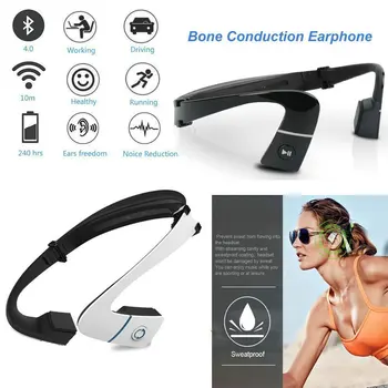 Bluetooth-Bone Conduction Øretelefoner Sports Hovedtelefoner NFC Trådløse Headset Udendørs frie Hænder med Mikrofon Til Iphone 4, der Kører