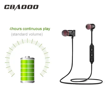 Bluetooth-Hovedtelefoner, Trådløse hovedtelefoner, Bluetooth Headset SweatProof Magnetiske Sport Stereo Ørestykket til Mobiltelefon