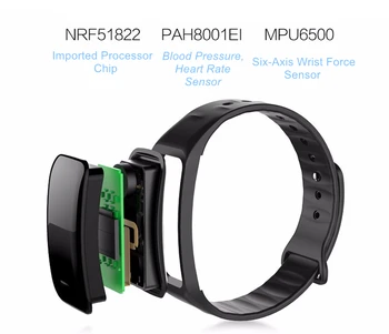 Bluetooth Smart Band Blodtryk & puls Overvåge Armbånd Trænings-og Vandtæt Armbånd Sove Tracker for Idræt og Sundhed
