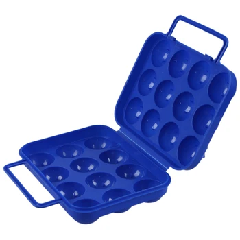 Blå Folde Plastic Æg bæretaske Boks (Til 12 æg) til Picnic Container