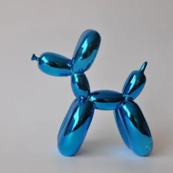 Blå Metallic Mellemstore Ballon Dog Figur Statue Ballon, Dog Amerikanske Pop Art Harpiks Håndværk Kærlighed Gave , Nye Ankomst