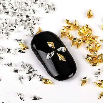 Blåhed 1000 Stk Blandet Guld Sølv Kobber Nitter For Glitter Negle Metal Krat Design Charms 3D Nail Art Dekorationer PJ576-602