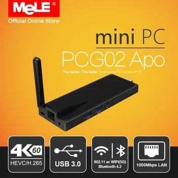 Blæserfri Windows 10 Mini-PC Stick MeLE PCG02 Apo-4GB-32GB Intel Apollo Søen Celeron N3450 HDMI 4K USB 3.0-1000 mbps LAN WiFi BT4.2