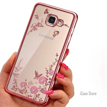 Blød Silikone TPU Blomst Phone Case For Samsung Galaxy A3 A5 2017 A7 S3 S4 S5 S6 S7 Kant S8 Plus J3 J5 2016 J7 Grand Prime sag