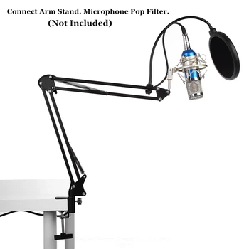 BM 800 Studio Kondensator Mikrofon Optagelse Professionel Kablede Mic BM-800 Med Metal Shock Mount For Computer Video Optagelse