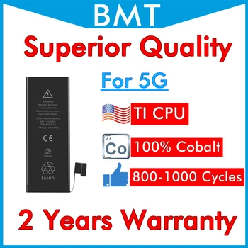 BMT Oprindelige 10stk/masse Overlegen Kvalitet Batteri til iPhone 5 5G Kobolt Celle TI CPU 1440mAh 3,7 V 0 cyklus Udskiftning