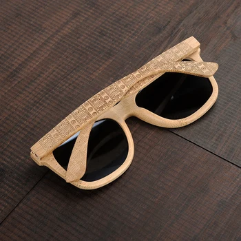 BOBO FUGL Mærke Retro Bambus Solbriller til Kvinder Og Mænd Med Sølv Polariseret Linse Briller Som Bedste Mænds Luksus Gaver C-DG06a