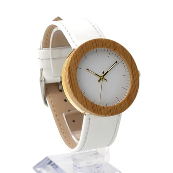 BOBO FUGL Nye Ankomst Top Brand Design Træ Ure til Womens Læder Band-Damer Guld armbåndsur quartz ur i træ kasse