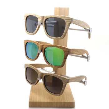 BOBO FUGL Træ Brand Designer Solbriller brun træ solbriller Style Square Solbriller Gafas Oculos Masculino