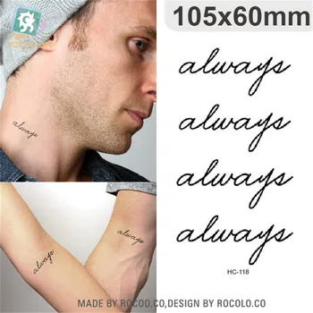 Body Art vandtæt midlertidige tatoveringer til mænd, kvinder simple mode 3d bogstaver, design, flash tatoveringer mærkat Gratis Fragt HC1118