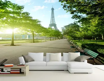 Boligmontering 3d natur baggrunde Paris Eiffel Tower Street View moderne stue wallpapers