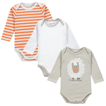 Bomuld Baby Body 3pieces/masse Efteråret Nyfødte Bomuld Krop Baby langærmet Undertøj Næste Spædbarn Dreng Pige Pyjamas Tøj