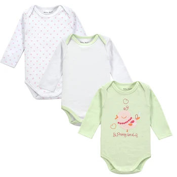 Bomuld Baby Body 3pieces/masse Efteråret Nyfødte Bomuld Krop Baby langærmet Undertøj Næste Spædbarn Dreng Pige Pyjamas Tøj
