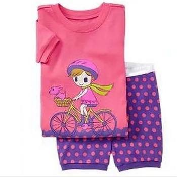 Bomuld Casual Kortærmet Baby Pige Pyjamas Sæt Dora Tøj Sophia Prinsesse Kostume Til Børn Piger Sleewpwear Pyjamas