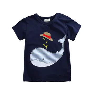 Bomuld Kids Drenge Tøj til Børn Tøj Sæt Sommer Baby Boy Tøj Søde Hval Børns Sæt T-Shirt Denim Bukser