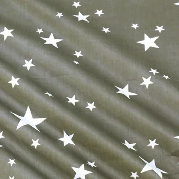 Bomuld twill klud nordic wind grå med hvide stjerner zigzag stof til DIY børn krybbe sengetøj, puder og quiltning håndarbejde