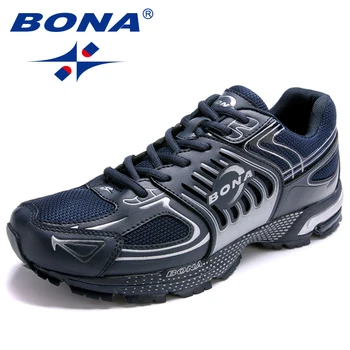 BONA Nye Ankomst Populære Stil Mænd Kører Sko, Udendørs Jogging Sneakers, Lace Up Mandlige Athletic Sko Komfortable sportssko