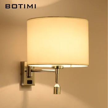 BOTIMI LED Sengen Væg Lampe Til stuen Applique Murale Armatur Væg Sconce Til Soveværelse Moderne Hotel Projektet Belysning