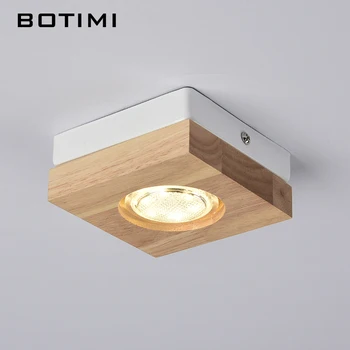 BOTIMI Moderne LED-loftsbelysning Træ-Loft Lampe Til Korridoren-Pladsen Runde Træ Køkken Lys Lille Overflade Monteret Lampe